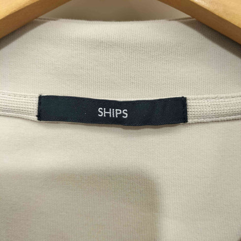 シップス SHIPS 2024 テレワーク ビズ ワンポイントロゴ ハイゲージ ダブルニット スウェット メンズ JPN:L