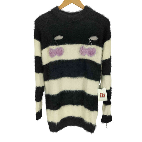 キャンディストリッパー Candy Stripper CHERRY BORDER SHAGGY KNIT ONE-PIECE チェリー ボーダー モヘアタッチ シャギー ニット レディース JPN:2