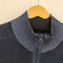 プロントウォモ PRONTO UOMO Blue コットンアクリル ラグランハーフジップニット 薄手 メンズ import:L