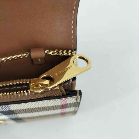 バーバリー BURBERRY ノヴァチェック チェーンウォレット カードケース レディース
