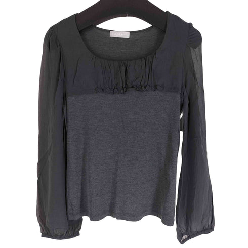 ダーマコレクション DAMA collection レース切替 シルクブラウス レディース L