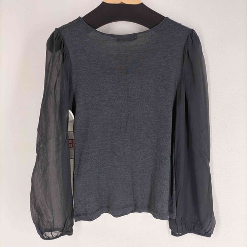 ダーマコレクション DAMA collection レース切替 シルクブラウス レディース L