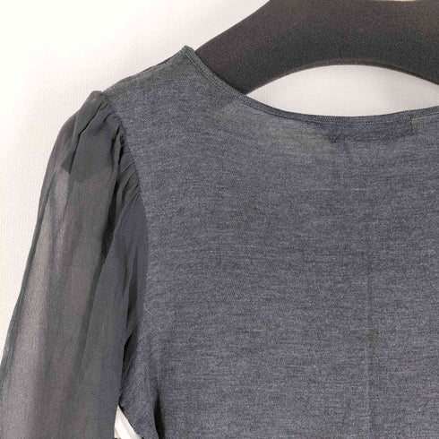 ダーマコレクション DAMA collection レース切替 シルクブラウス レディース L