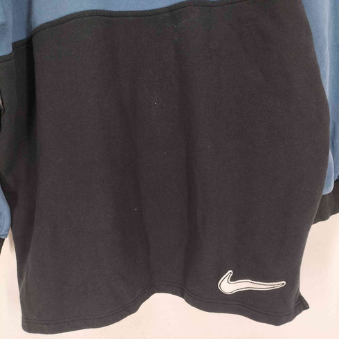 ナイキ NIKE 90-00s ロゴ刺繍ハーフジッププルオーバーパーカー メンズ JPN:L