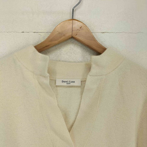 デミルクスビームス Demi-Luxe BEAMS ウールカシミヤ ヘンリーネック プルオーバー レディース