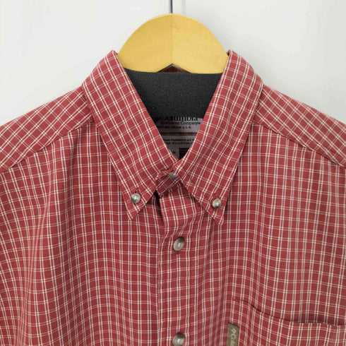 コロンビア Columbia 格子チェック ボタンダウンS/Sシャツ ワンポケット メンズ JPN:M