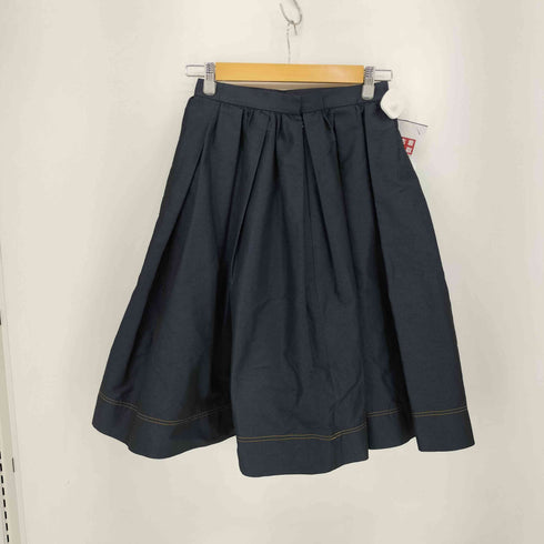 ダブルスタンダードクロージング DOUBLE STANDARD CLOTHING ポリ 裾ステッチ プリーツ フレアスカート レディース JPN:38