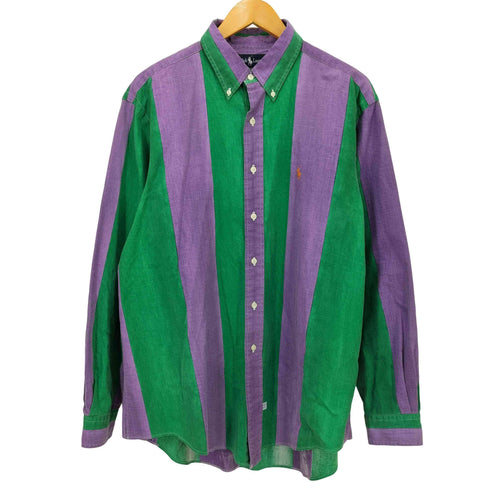 ラルフローレン RALPH LAUREN マルチストライプ柄ボタンダウンシャツ メンズ XL