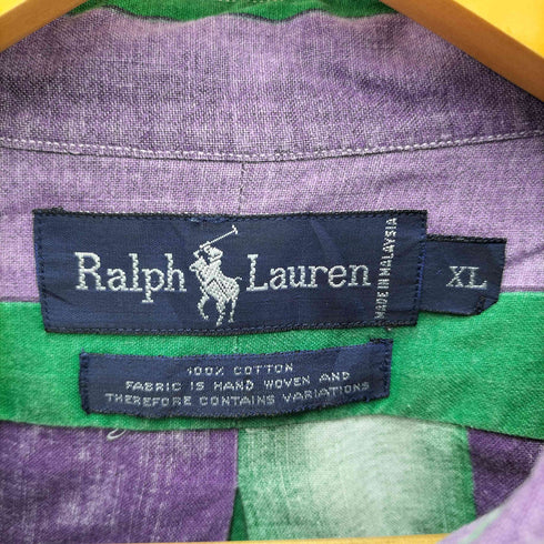 ラルフローレン RALPH LAUREN マルチストライプ柄ボタンダウンシャツ メンズ XL