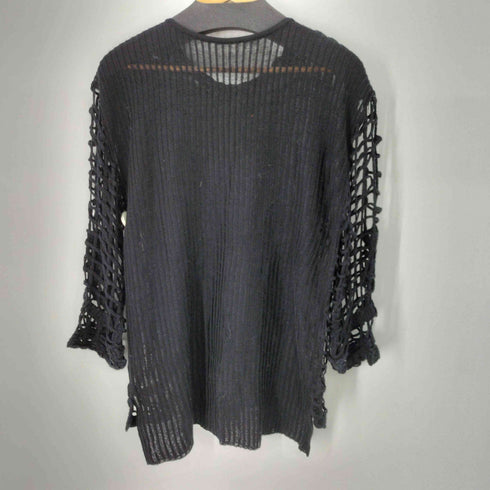 メッシュデザイン L/S トップス レディース