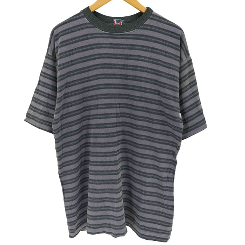 usa made マルチボーダークルーネックTシャツ メンズ