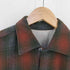 推定60~70s オープンカラー 両ポケ オンブレチェックネルシャツ 襟芯 メンズ import:M 15-15 1/2