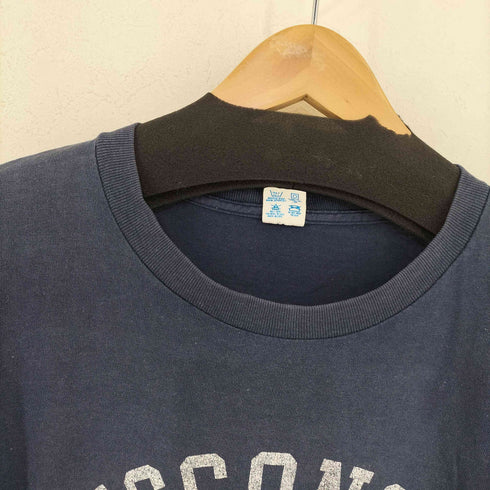 チャンピオン Champion 80s トリコタグ MADE IN USA アーチロゴ2段カレッジプリントTシャツ WISCONSIN バッキー メンズ import:XL