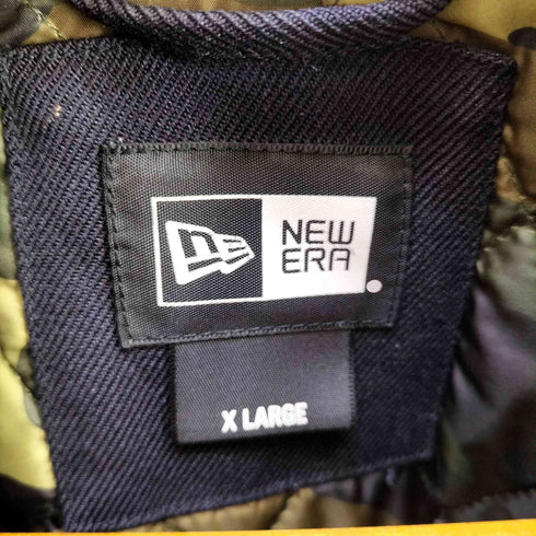 ニューエラ NEW ERA ウールスタジャン 裏地迷彩 カモ柄 Thinsulate 中綿 メンズ import:L