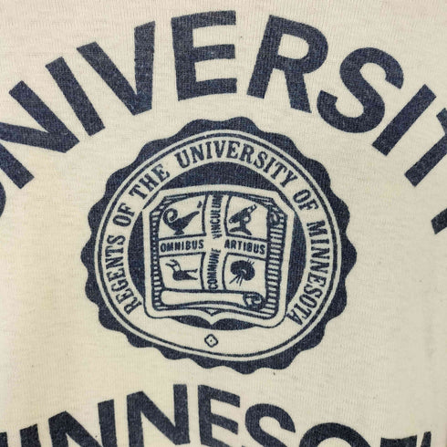 チャンピオン Champion 80s トリコタグ MADE IN USA アーチロゴ カレッジ三段プリント フットボールTシャツ MINNESOTA メンズ import:M