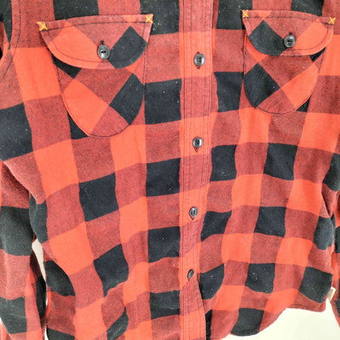 ザノースフェイス THE NORTH FACE 復刻 茶タグ Forest Hill Shirt 猫目ボタン タータンチェック ビエラ シャツ レディース import:L