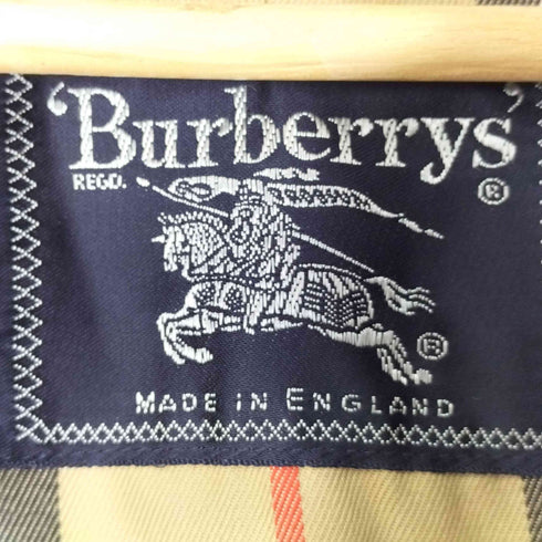 バーバリーズ BURBERRYS 70-80s 裏地ノバチェック 比翼ボタン ステンカラーコート メンズ