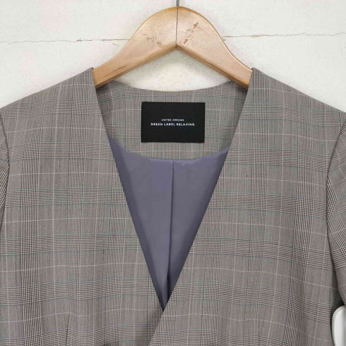 ユナイテッドアローズグリーンレーベルリラクシング UNITED ARROWS green label relaxing カチリラ ノーラペル ダブル ジャケット レディース JPN:36