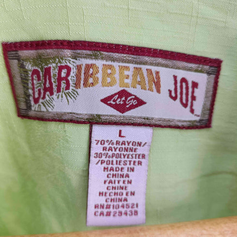 カリビアンジョー CARIBBEAN JOE 90s レーヨンポリ アロハシャツ メンズ import:L