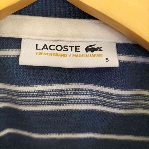 ラコステ LACOSTE ボーダー 鹿の子ポロシャツ メンズ 5