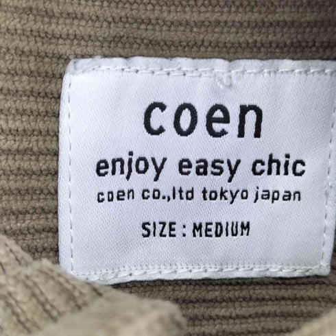 コーエン coen ビッグシルエットコーデュロイシャツジャケット メンズ JPN:M