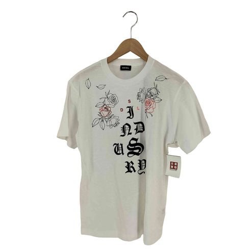 ディーゼル DIESEL 薔薇プリント クルーネックTシャツ レディース JPN:S