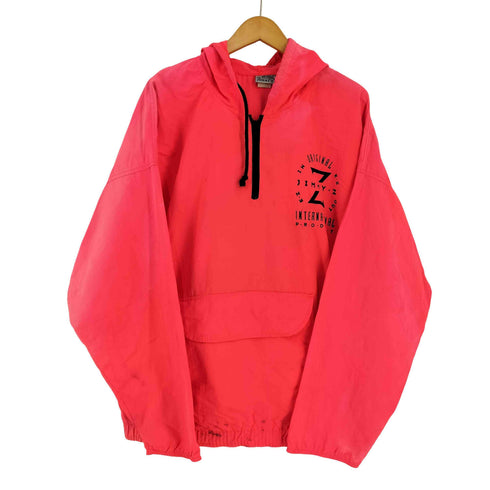 ジミーズ JIMMYZ 80-90s MADE IN USA 両面プリント ナイロンアノラックパーカー ロケットTALON サーフ メンズ import:XL