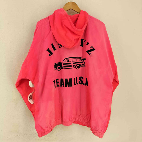 ジミーズ JIMMYZ 80-90s MADE IN USA 両面プリント ナイロンアノラックパーカー ロケットTALON サーフ メンズ import:XL