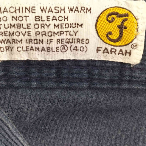 ファーラー FARAH 80S SCOMILLジップ コーデュロイパンツ メンズ 74×81