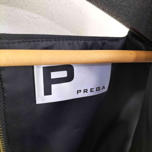 プレガ PREGA 背中開き 背面ファスナー ノースリーブワンピース レディース