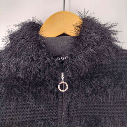 マリークワント MARY QUANT クロップドシャギーニットジャケット レディース import:M