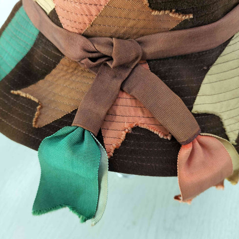 クリスチャンディオール Christian Dior chapeaux パッチ コラージュ ベロア ハット レディース
