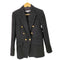 ザラ ZARA 金ボタンツイードダブルジャケット レディース import:S