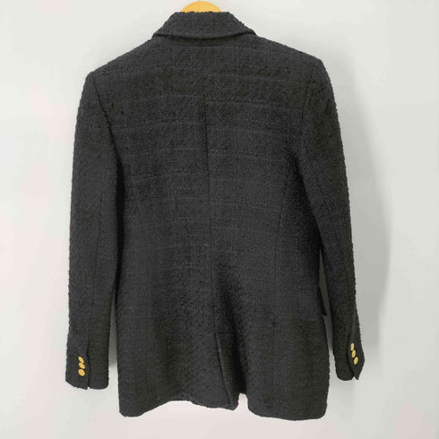 ザラ ZARA 金ボタンツイードダブルジャケット レディース import:S