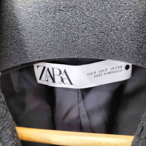 ザラ ZARA 金ボタンツイードダブルジャケット レディース import:S
