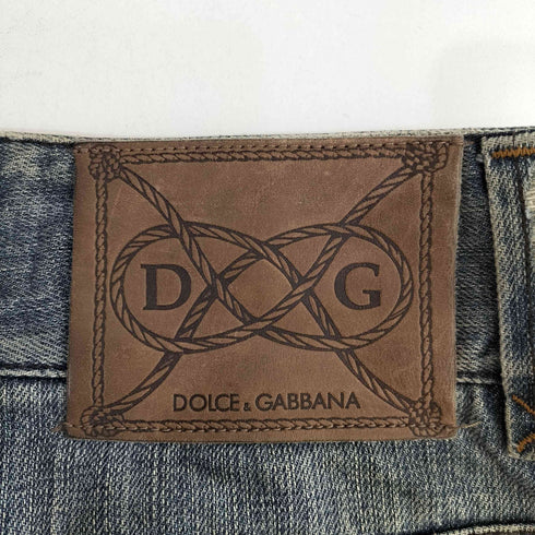 ドルチェアンドガッバーナ DOLCE&GABBANA イタリア製 ダメージ リペア加工 デニムパンツ レディース 38