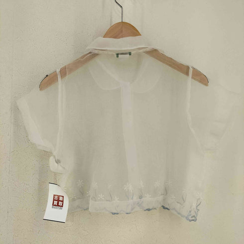 rare editions オーガンジー フラワー刺繍ブラウス レディース 16