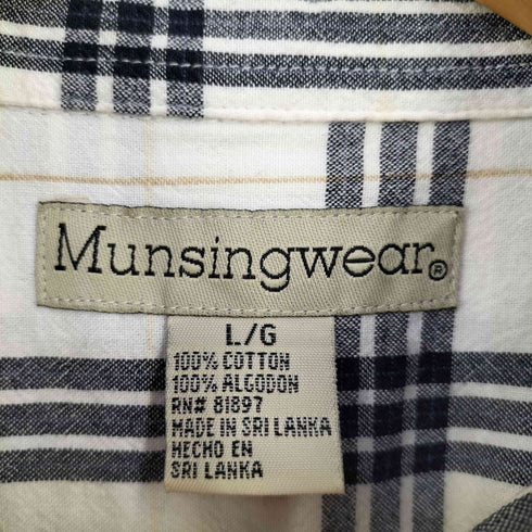 マンシングウェア Munsingwear チェック S/S シャツ メンズ import:L