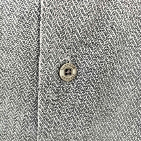 TOSCANO シルク ヘリンボーンシャツ メンズ import:XXL