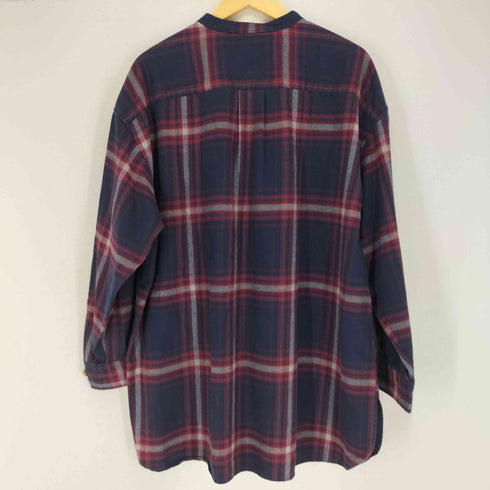 エディーバウアー Eddie Bauer 90s バンドカラーチェックL/Sシャツ メンズ JPN:XL