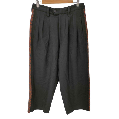 サイトバイヨウジヤマモト syte by Yohji Yamamoto 22AW FLANNEL + ECUADORIAN WOVEN BRAID SIDE-SWITCHING PANTS メンズ JPN:2