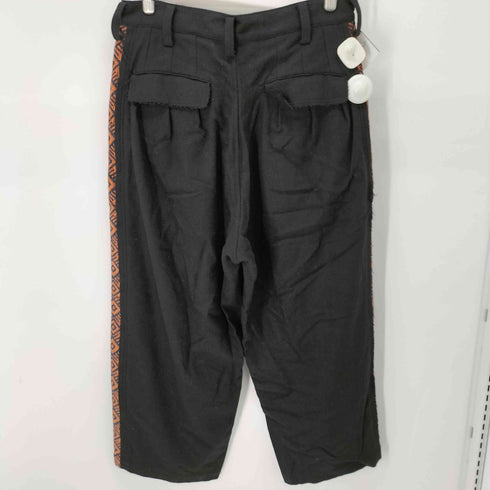 サイトバイヨウジヤマモト syte by Yohji Yamamoto 22AW FLANNEL + ECUADORIAN WOVEN BRAID SIDE-SWITCHING PANTS メンズ JPN:2