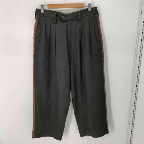 サイトバイヨウジヤマモト syte by Yohji Yamamoto 22AW FLANNEL + ECUADORIAN WOVEN BRAID SIDE-SWITCHING PANTS メンズ JPN:2