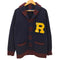 ポロバイラルフローレン Polo by RALPH LAUREN ウールブレンドレターマンカーディガン メンズ M