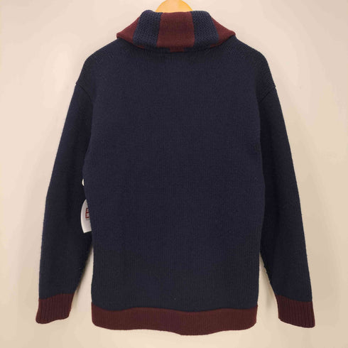 ポロバイラルフローレン Polo by RALPH LAUREN ウールブレンドレターマンカーディガン メンズ M