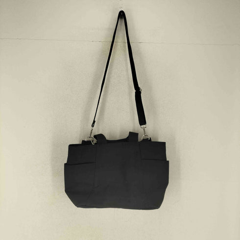 ミルクフェド MILKFED. 2WAY ロゴ刺繍フリルキャンバストートバッグ レディース