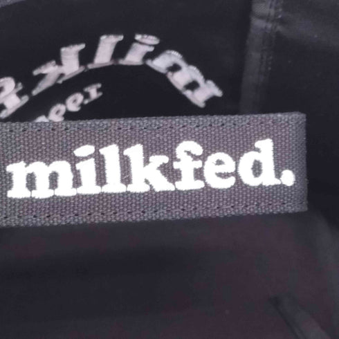 ミルクフェド MILKFED. 2WAY ロゴ刺繍フリルキャンバストートバッグ レディース