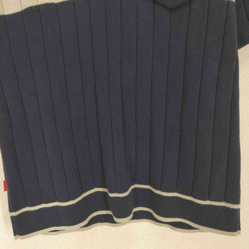 エコー ecco ポケットロゴ刺繍デザインハーフボタンS/S ニットポロシャツ メンズ JPN:M