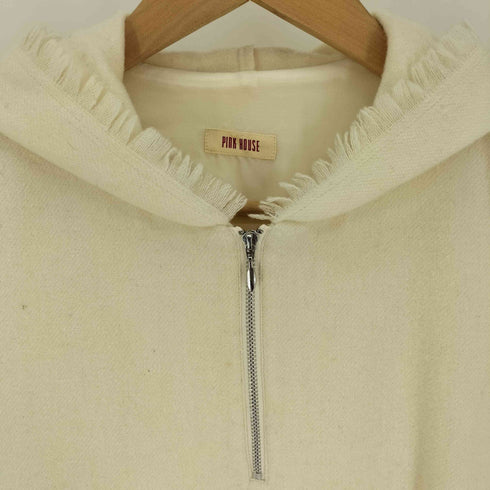 ピンクハウス PINK HOUSE 90-00S ウール ハーフジップ フーデッド S/S ワンピース レディース