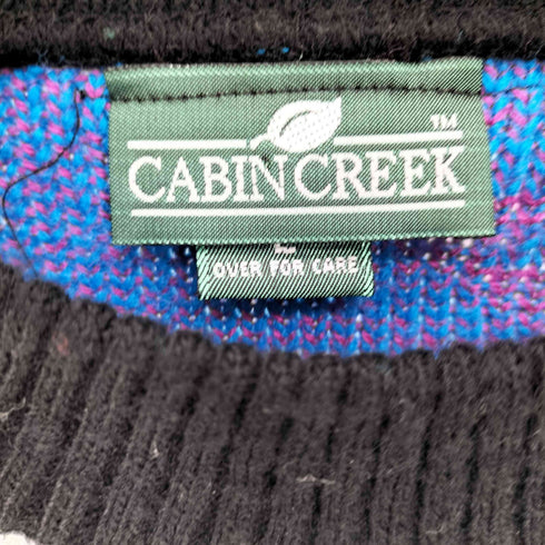 キャビンクリーク CABIN CREEK 90S USA製 総柄 アクリル ニット レディース import:L
